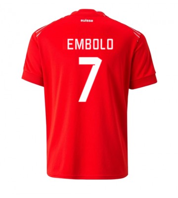 Schweiz Breel Embolo #7 Hjemmebanetrøje VM 2022 Kort ærmer